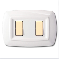 Elettrocanali tondo' placca tecnopolimero 2 posti bianca