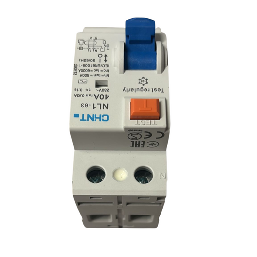 Interruttore differenziale bipolare puro tipo ac 30ma chint serie nl1-63 *** ampere 40 ampere, confezione 1