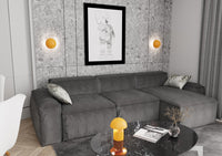 Applique Moderna Hera Acciaio Arancione 2 Luci G9 Ip20