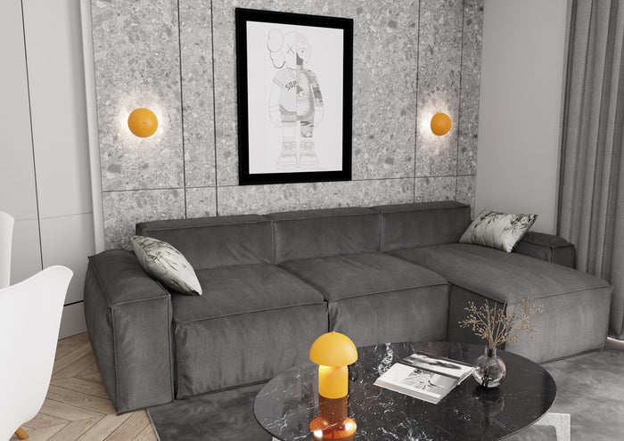 Applique Moderna Hera Acciaio Arancione 2 Luci G9 Ip20