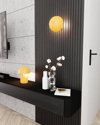 Applique Moderna Hera Acciaio Arancione 2 Luci G9 Ip20