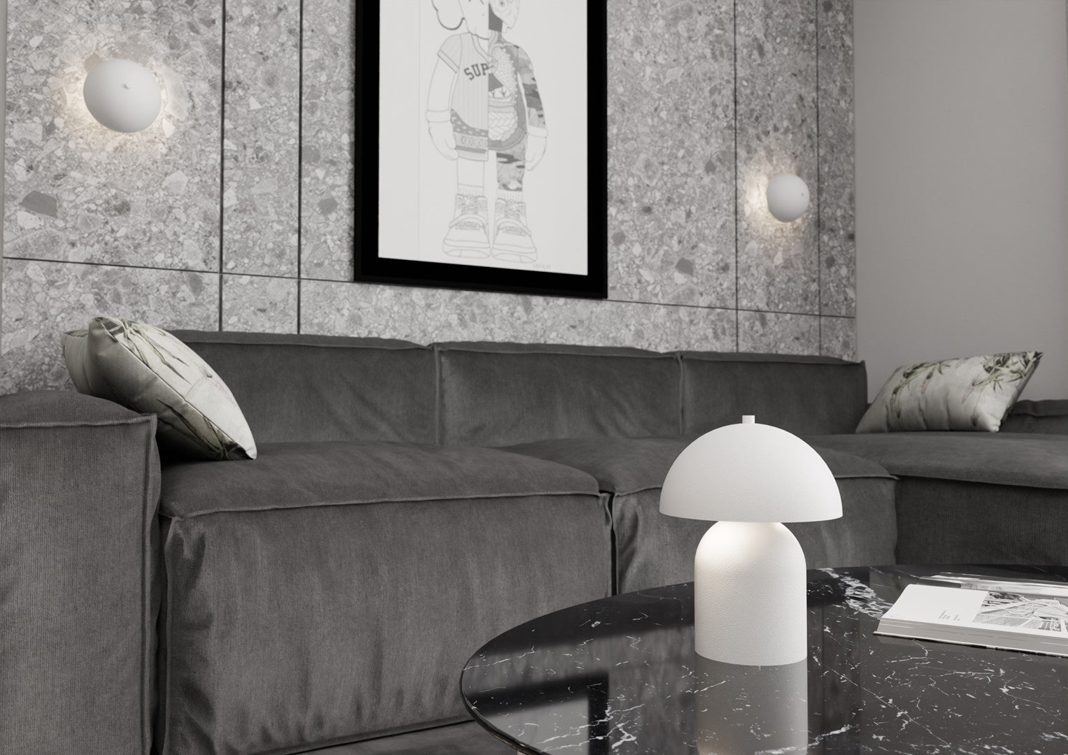 Applique Moderna Hera Acciaio Bianco 2 Luci G9 Ip20