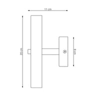 Applique Minimal Poseidone Acciaio Arancione 2 Luci G9 Ip20