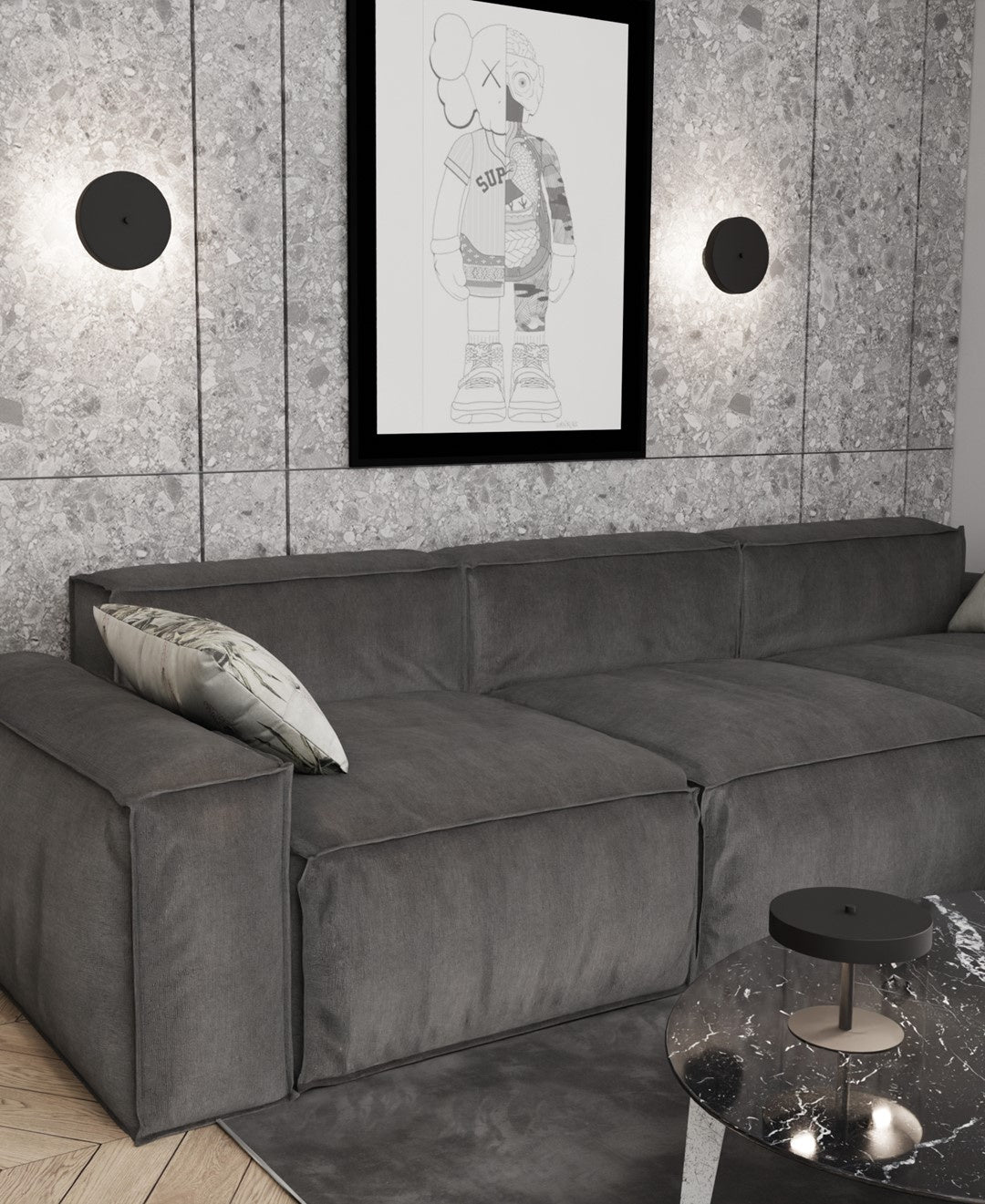 Applique Minimal Poseidone Acciaio Nero 2 Luci G9 Ip20