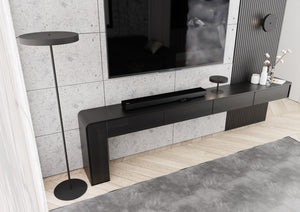 Piantana Minimal Poseidone Acciaio Nero 3 Luci G9 Ip20