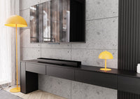 Piantana Moderno Demetra Acciaio Arancione 1 Luce E27 Ip20