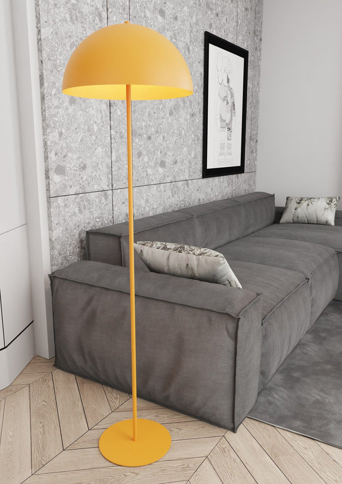 Piantana Moderno Demetra Acciaio Arancione 1 Luce E27 Ip20