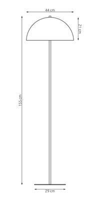 Piantana Moderno Demetra Acciaio Arancione 1 Luce E27 Ip20