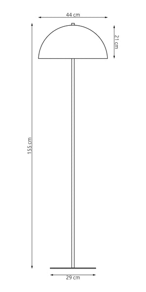 Piantana Moderno Demetra Acciaio Arancione 1 Luce E27 Ip20