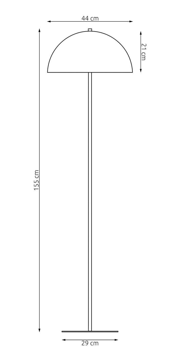 Piantana Moderno Demetra Acciaio Arancione 1 Luce E27 Ip20