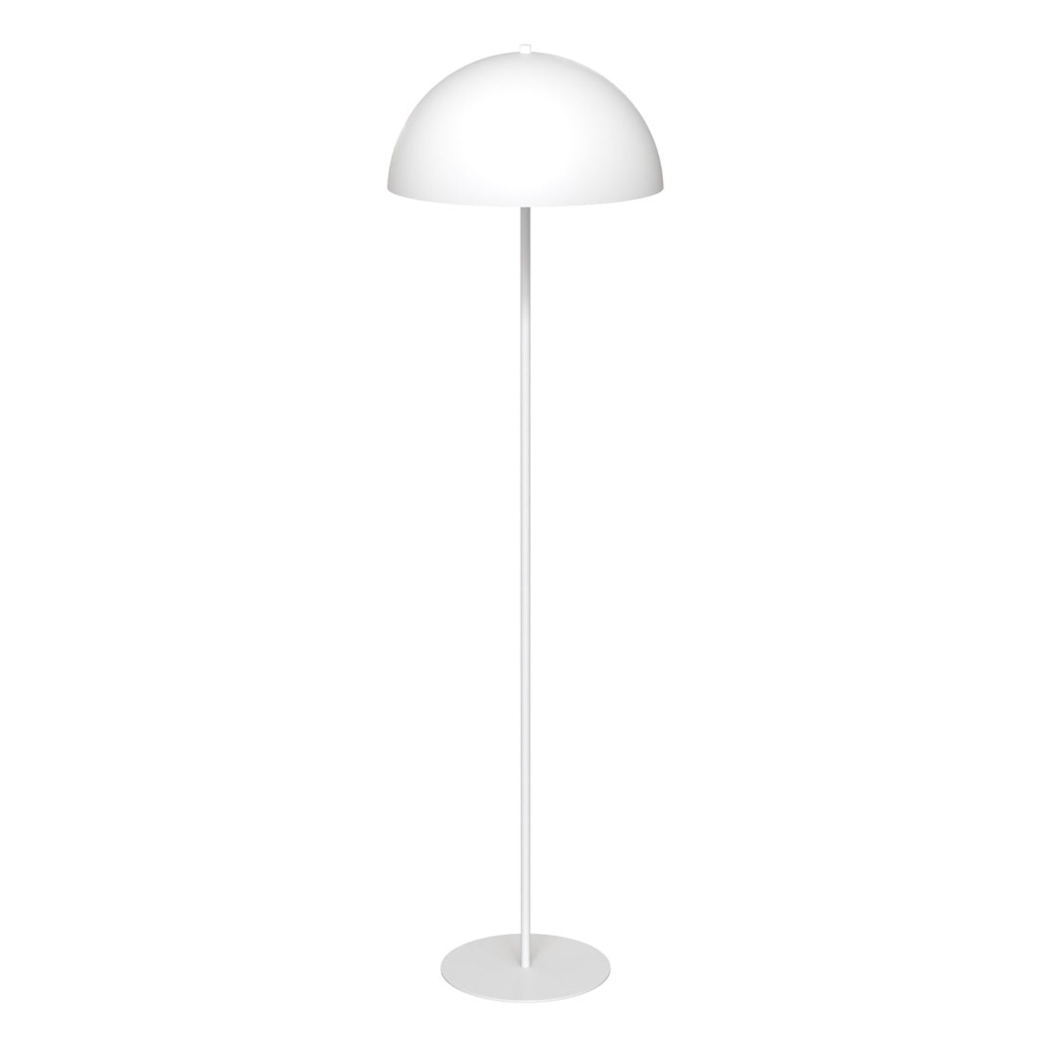 Piantana Moderno Demetra Acciaio Bianco 1 Luce E27 Ip20