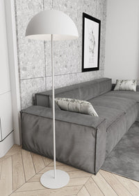 Piantana Moderno Demetra Acciaio Bianco 1 Luce E27 Ip20