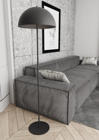 Piantana Moderno Demetra Acciaio Nero 1 Luce E27 Ip20