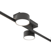 Plafoniera Moderna Apollo Acciaio Nero 4 Luci Gx53 Ip20