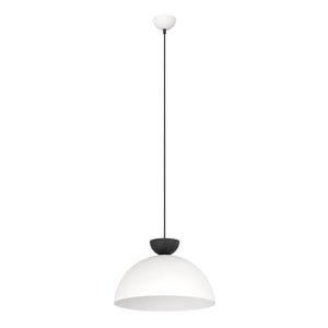 Lampadario Minimal Efesto Acciaio Bianco Nero 1 Luce Gx53
