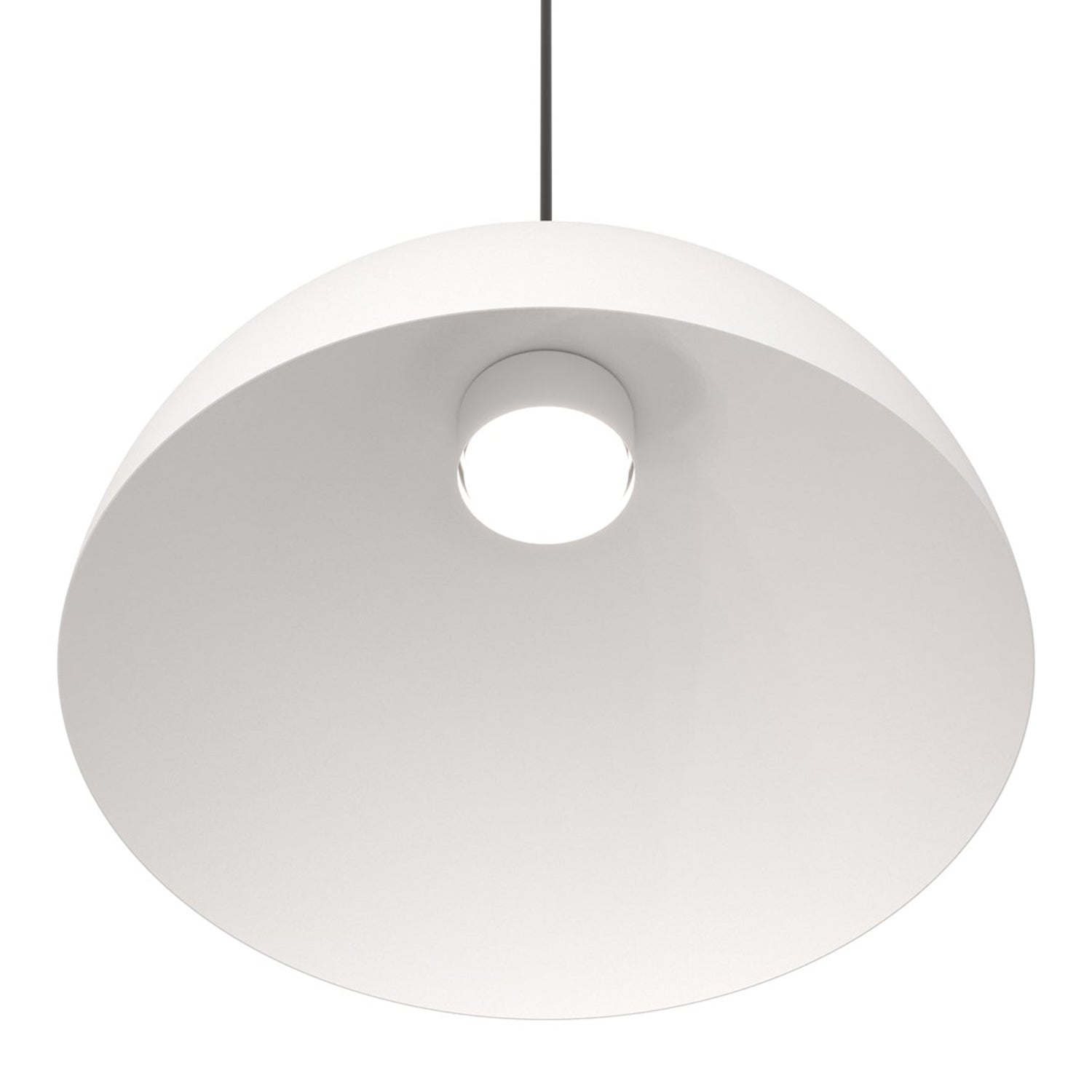 Lampadario Minimal Efesto Acciaio Bianco Nero 1 Luce Gx53