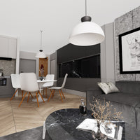 Lampadario Minimal Efesto Acciaio Bianco Nero 1 Luce Gx53