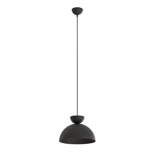 Lampadario Minimal Efesto Acciaio Nero 1 Luce Gx53 Ip20