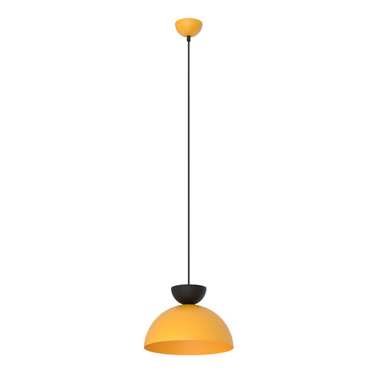 Lampadario Minimal Efesto Acciaio Nero Arancione 1 Luce Gx53 Ip20