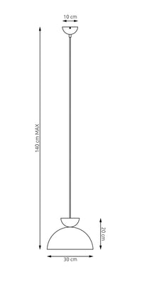 Lampadario Minimal Efesto Acciaio Nero Arancione 1 Luce Gx53 Ip20