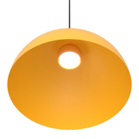 Lampadario Minimal Efesto Acciaio Nero Arancione 1 Luce Gx53