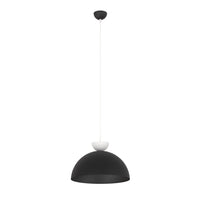 Lampadario Minimal Efesto Acciaio Nero Bianco 1 Luce Gx53