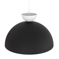 Lampadario Minimal Efesto Acciaio Nero Bianco 1 Luce Gx53
