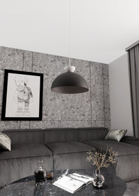 Lampadario Minimal Efesto Acciaio Nero Bianco 1 Luce Gx53