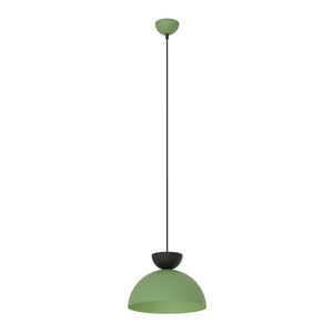 Lampadario Minimal Efesto Acciaio Nero Verde 1 Luce Gx53 Ip20