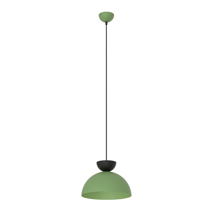 Lampadario Minimal Efesto Acciaio Nero Verde 1 Luce Gx53 Ip20