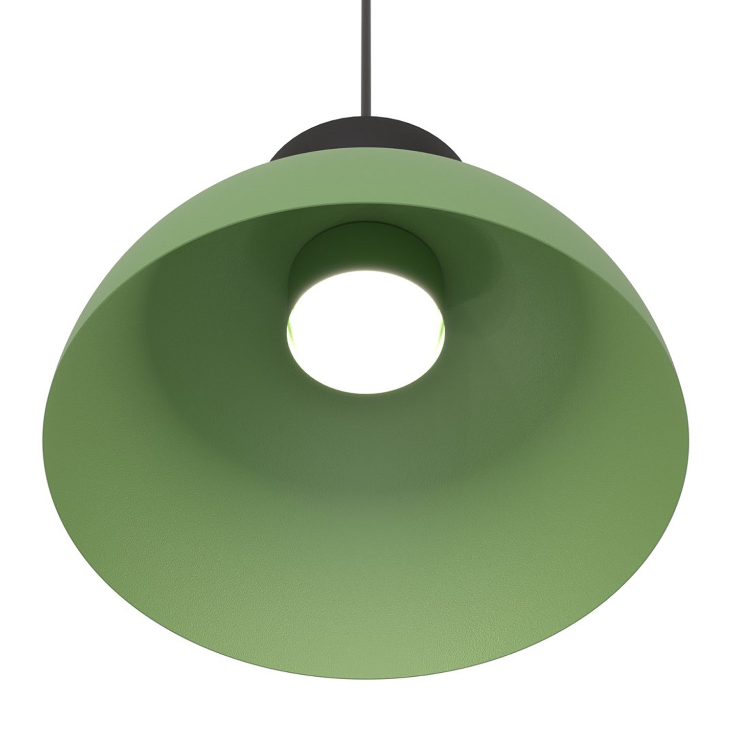 Lampadario Minimal Efesto Acciaio Nero Verde 1 Luce Gx53 Ip20