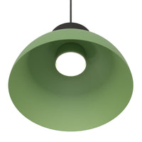 Lampadario Minimal Efesto Acciaio Nero Verde 1 Luce Gx53 Ip20