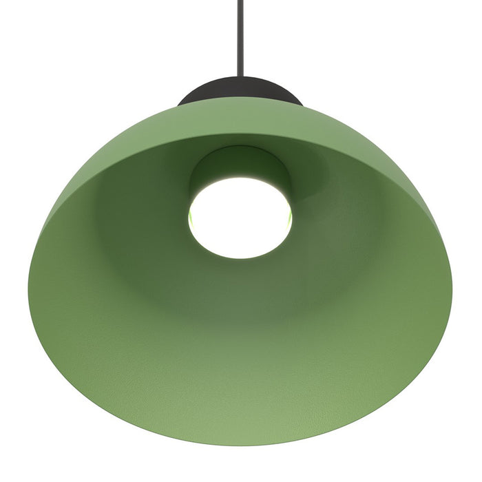 Lampadario Minimal Efesto Acciaio Nero Verde 1 Luce Gx53 Ip20
