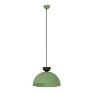 Lampadario Minimal Efesto Acciaio Nero Verde 1 Luce Gx53