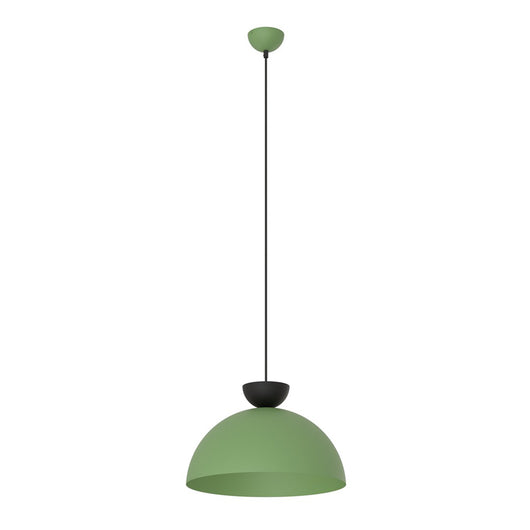 Lampadario Minimal Efesto Acciaio Nero Verde 1 Luce Gx53