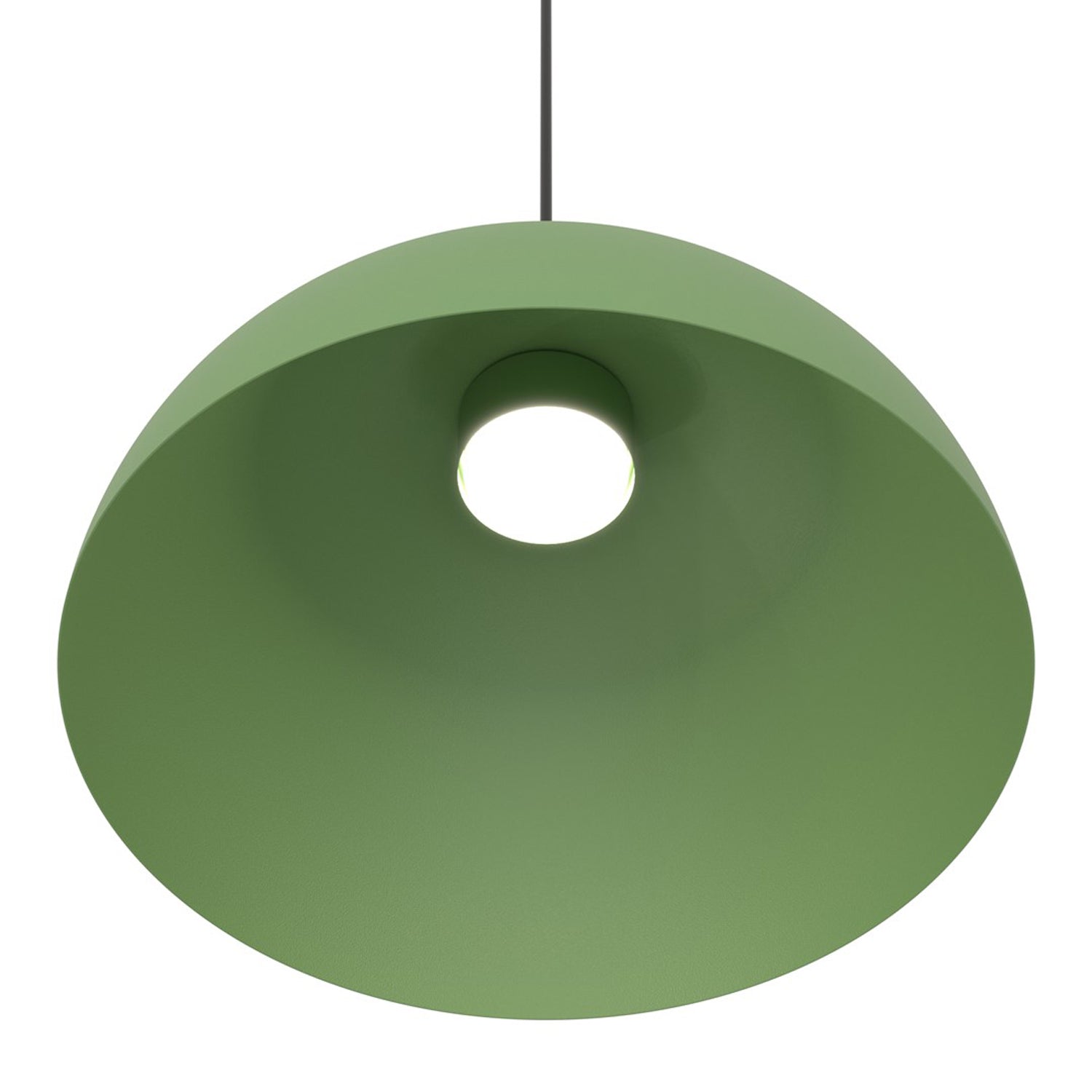 Lampadario Minimal Efesto Acciaio Nero Verde 1 Luce Gx53