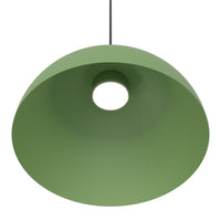 Lampadario Minimal Efesto Acciaio Nero Verde 1 Luce Gx53