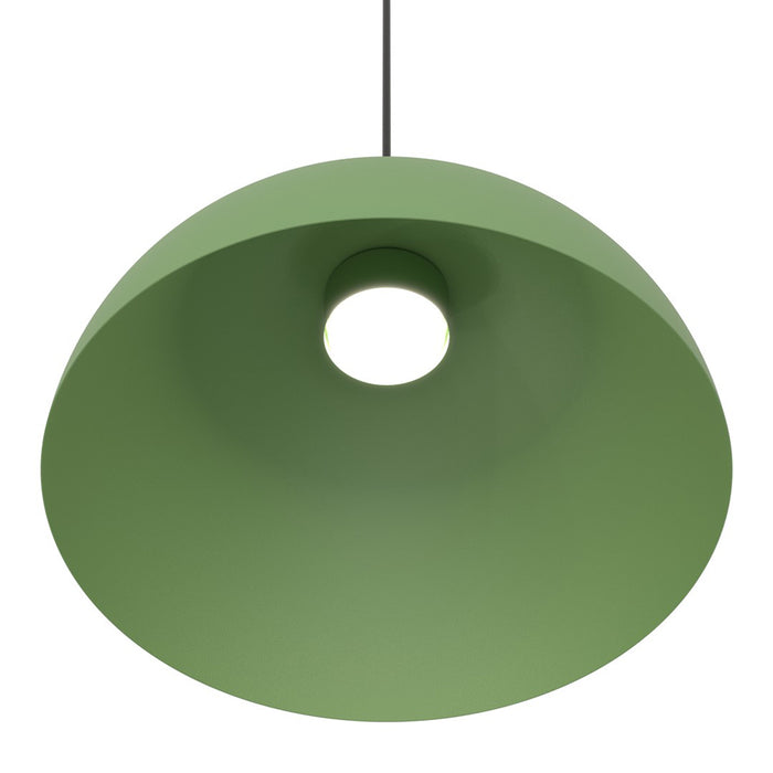 Lampadario Minimal Efesto Acciaio Nero Verde 1 Luce Gx53