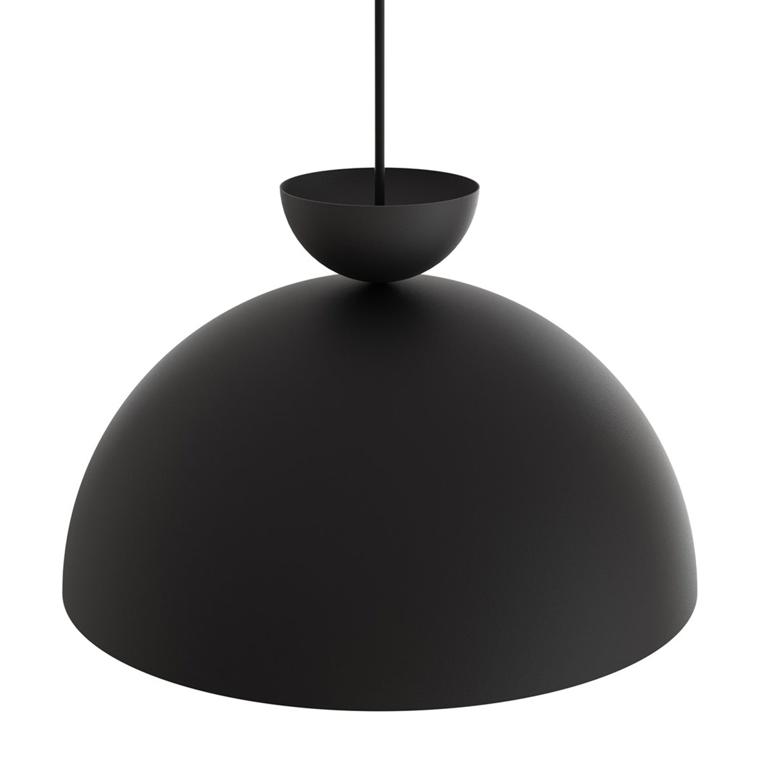 Lampadario Minimal Efesto Acciaio Nero 1 Luce Gx53