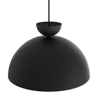 Lampadario Minimal Efesto Acciaio Nero 1 Luce Gx53