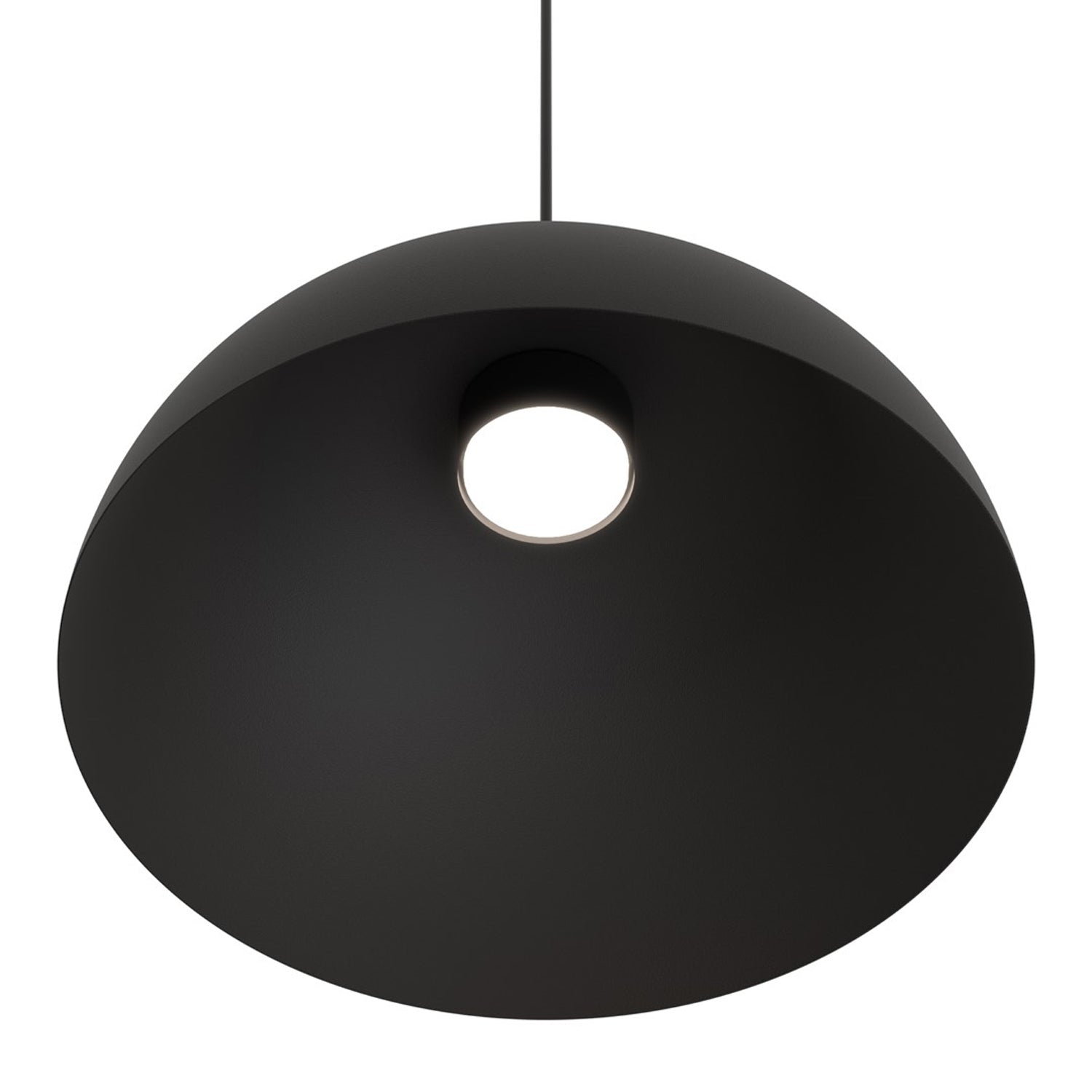 Lampadario Minimal Efesto Acciaio Nero 1 Luce Gx53