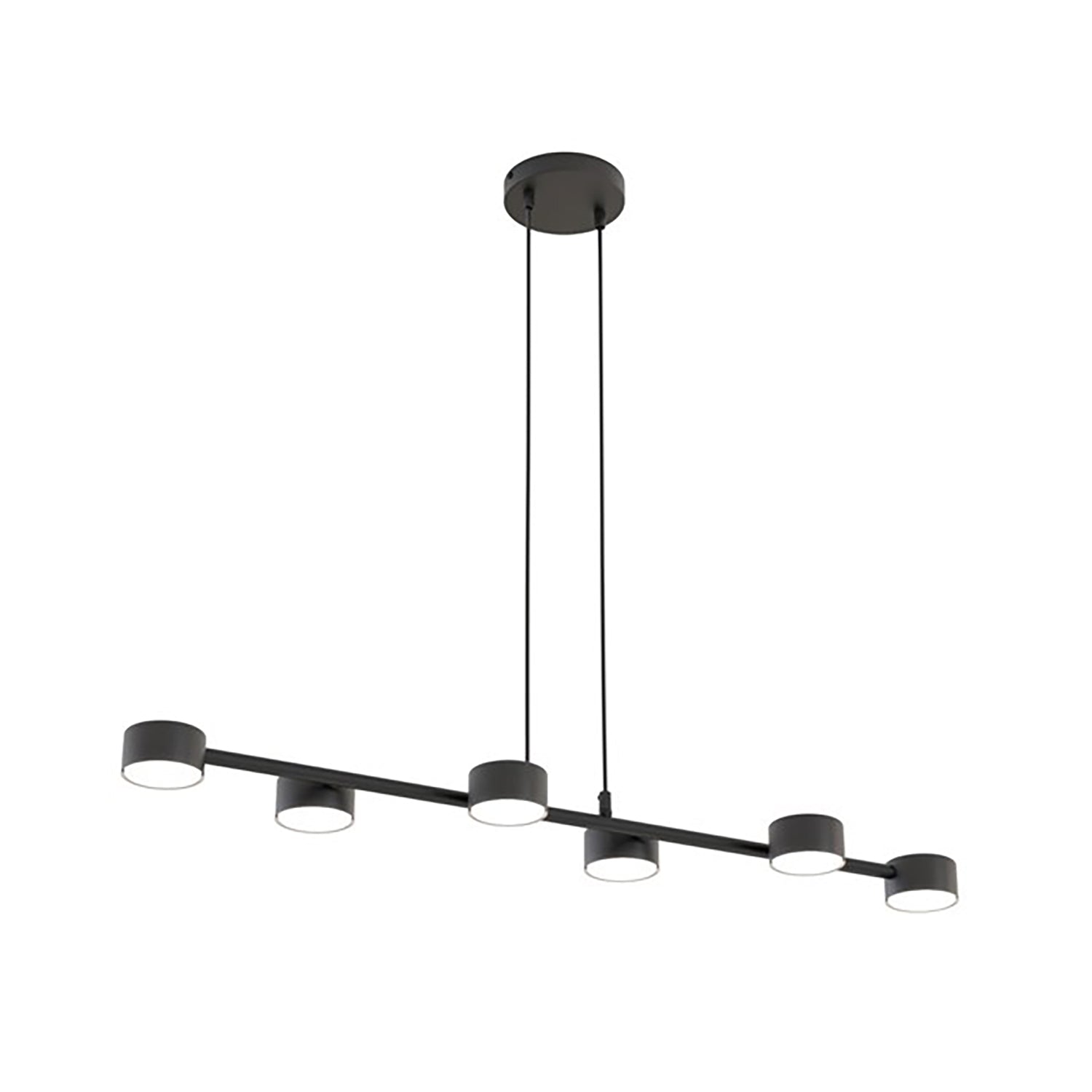 Lampadario Minimal Afrodite Acciaio Nero 6 Luci Gx53 Ip20