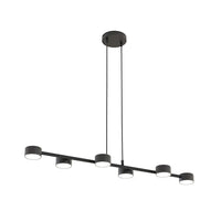 Lampadario Minimal Afrodite Acciaio Nero 6 Luci Gx53 Ip20