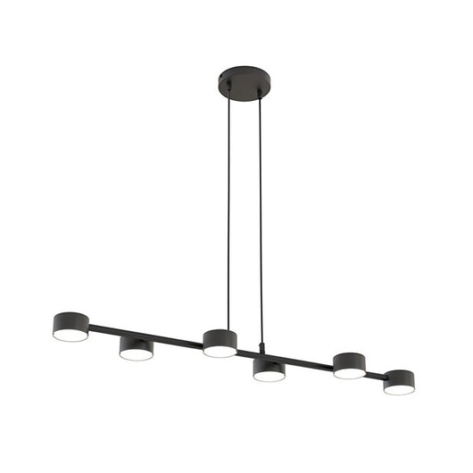 Lampadario Minimal Afrodite Acciaio Nero 6 Luci Gx53 Ip20