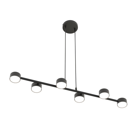 Lampadario Minimal Afrodite Acciaio Nero 6 Luci Gx53 Ip20