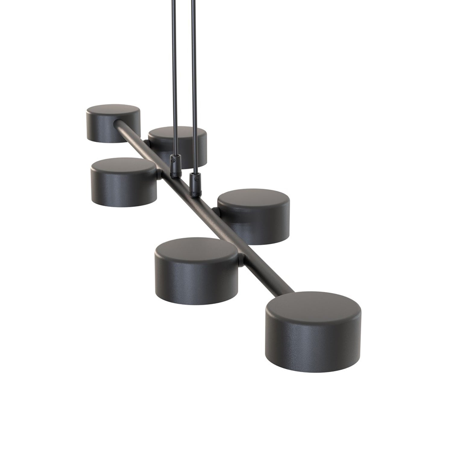 Lampadario Minimal Afrodite Acciaio Nero 6 Luci Gx53 Ip20