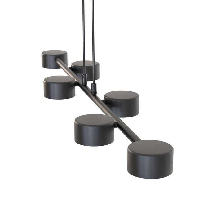 Lampadario Minimal Afrodite Acciaio Nero 6 Luci Gx53 Ip20
