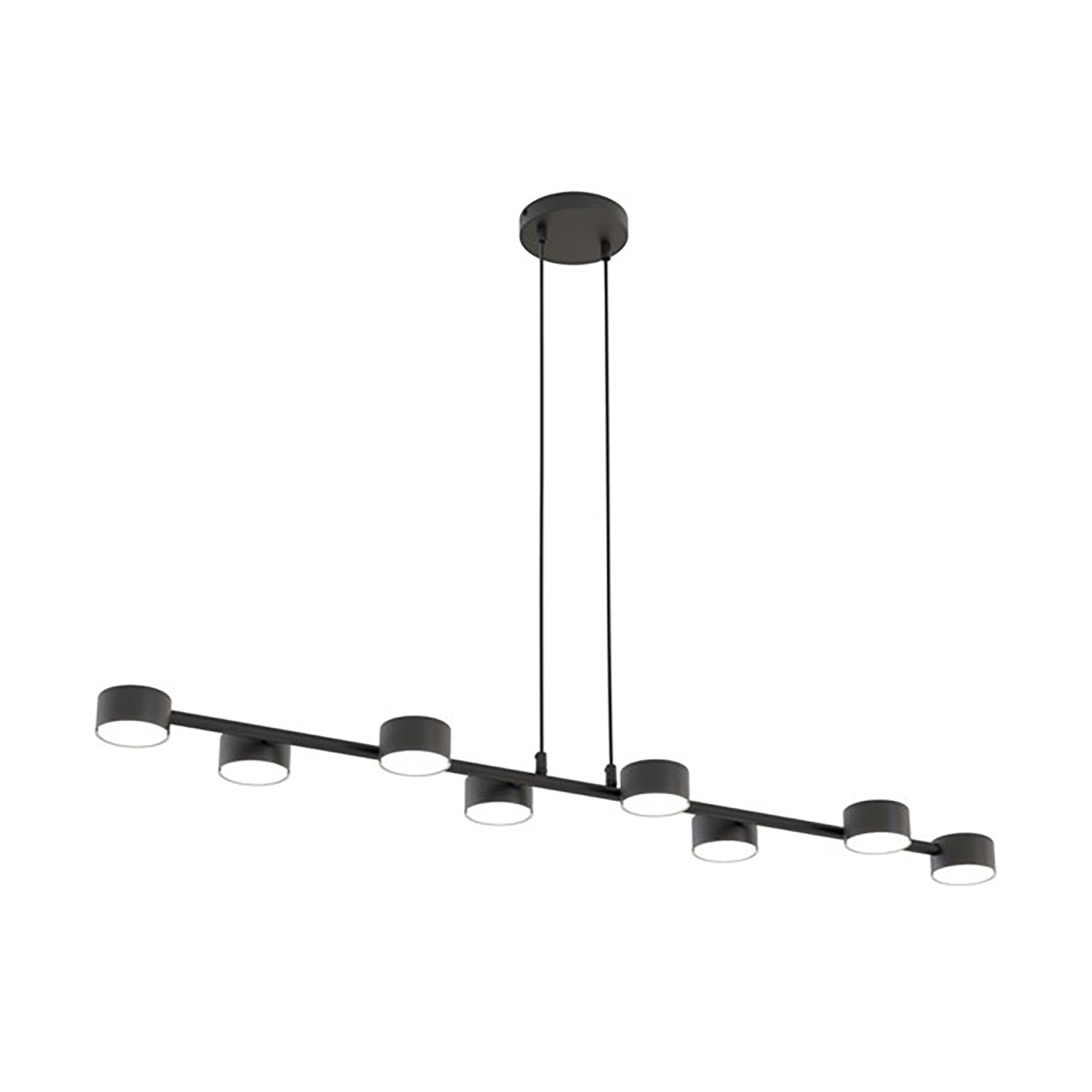 Lampadario Minimal Afrodite Acciaio Nero 8 Luci Gx53 Ip20