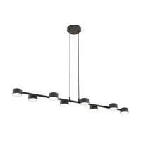 Lampadario Minimal Afrodite Acciaio Nero 8 Luci Gx53 Ip20
