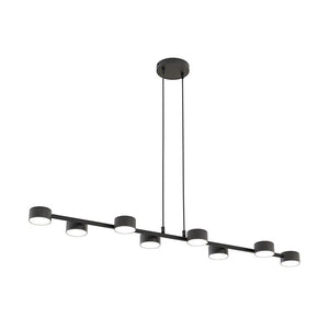 Lampadario Minimal Afrodite Acciaio Nero 8 Luci Gx53 Ip20
